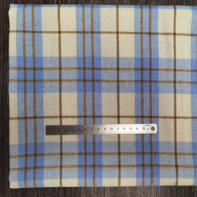 Picture of Spot twill sanding cotton plaid children's shirt plaid fabric 21 yarn-dyed flannel decorative fabric