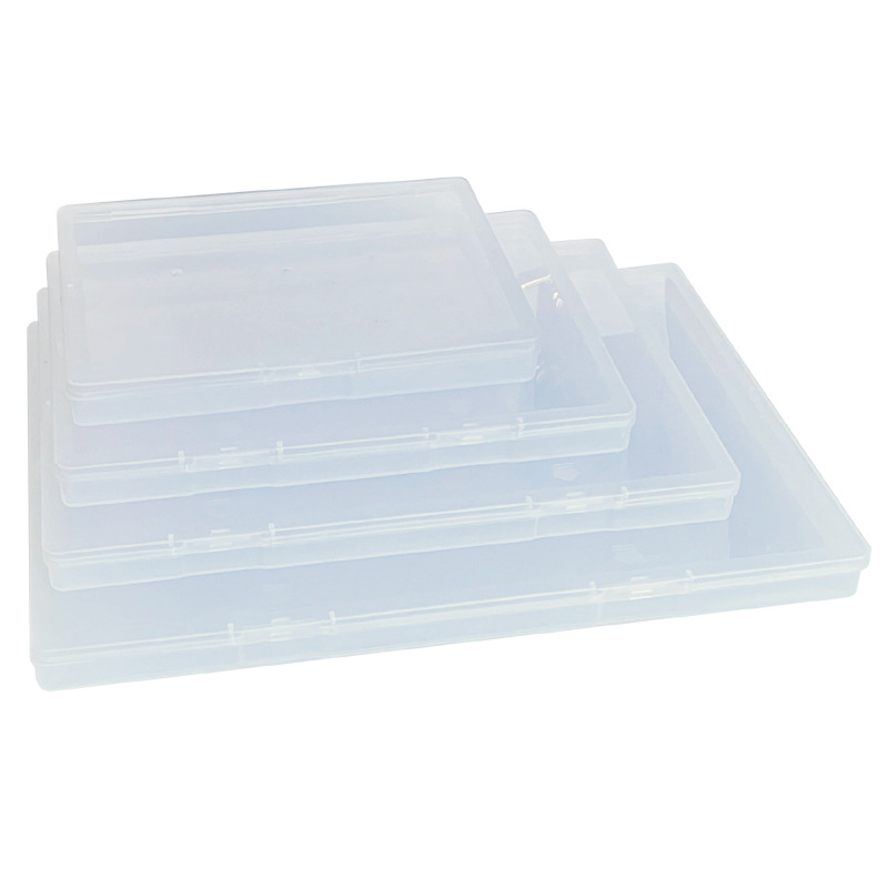 Picture of Cross-border rectangular flat box transparent plastic empty box stationery accessories hardware plastic packaging box factory spot wholesale