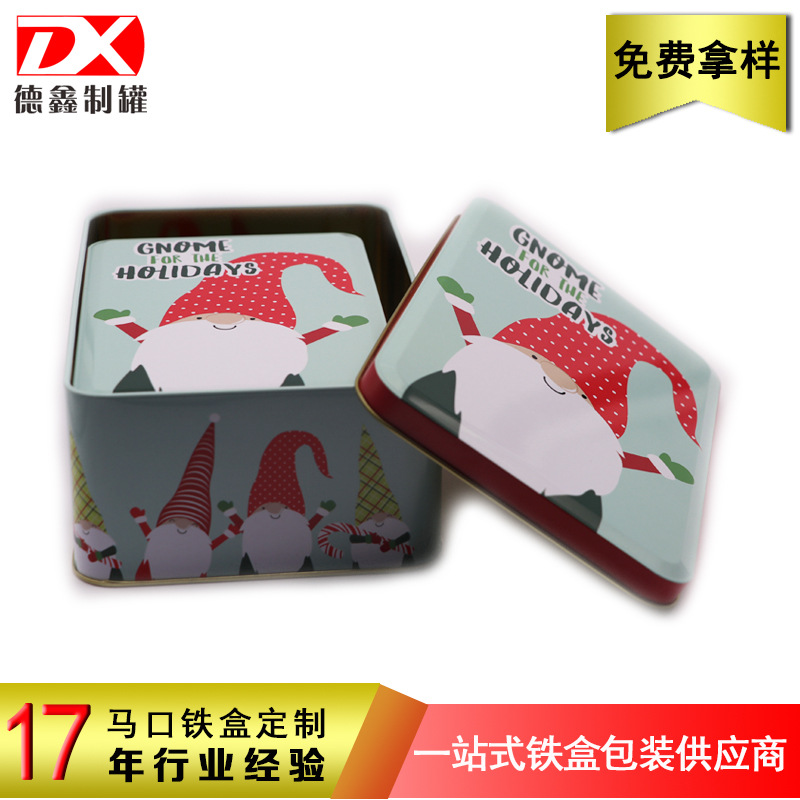 160*110*60MM Christmas Gift Metal Packaging Box Tinplate Two-piece Set Rectangular Jar Holiday Gift Box