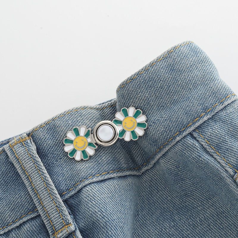 Picture of Chinese Knot Waist Buckle Pair Buckle Flat Bottom Removable Nail-free Seam-free Button Girl's Trouser Skirt Waist Size Change Artifact