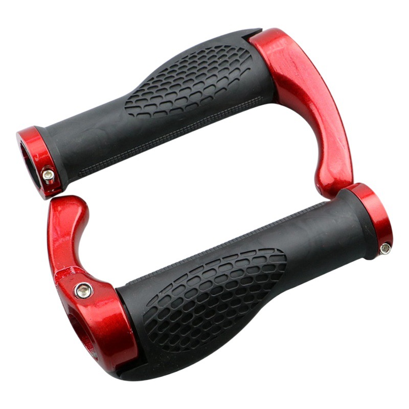 Bicycle Handle Set Aluminum Alloy Lock Ring Meat Ball Flat Comfortable Handle Gloves Suitable for Mountain Bike Riding Equipment