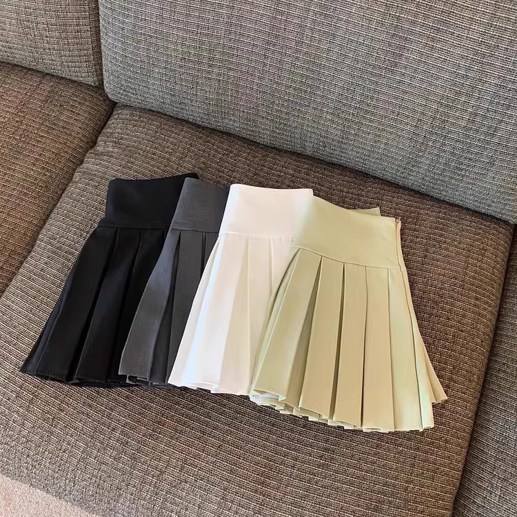 Picture of Children's Clothing Spring & Fall 2025 High-Waisted A-Line White Pleated Skirt Design Girls Half Skirt 6 Little Girl Miniskirt