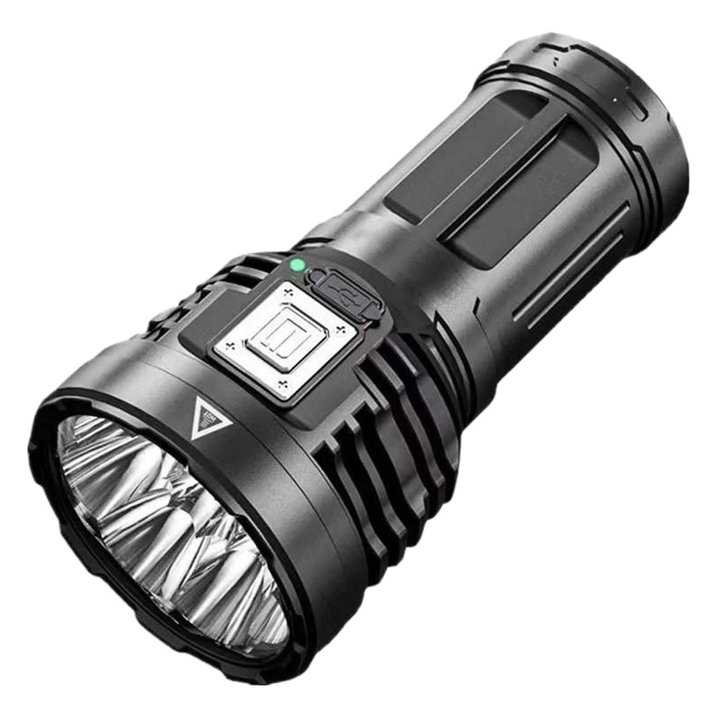 Multifunctional eight nuclear LED flashlight USB rechargeable super bright small xenon flashlight home outdoor lighting strong light flashlight