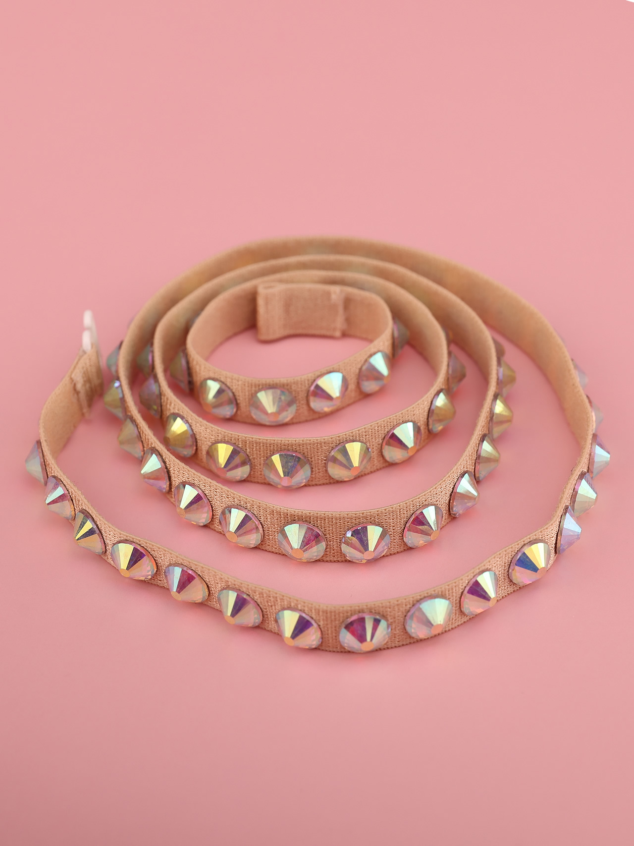 Belly Dance Waist Chain New Oriental Dance Rhinestone Waist Basic Elastic Dance Chain Accessories Women YL060