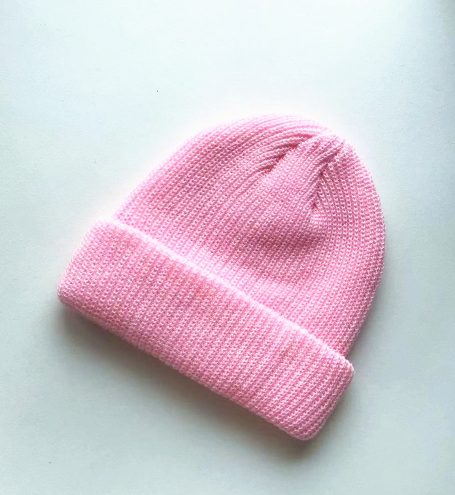 Picture of 2020 Cold Hat Men's Melon Hat Winter Women's Autumn and Winter Solid Color Watermelon Knitted Wool Hat Pullover Ski Hat