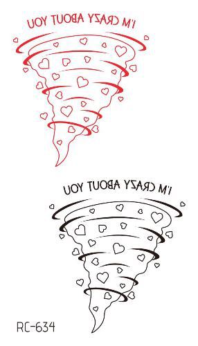 Picture of Ricklon Cross-border Waterproof Valentine's Day Tattoo Sticker Couple Confession Small Fresh Tattoo Sticker Wholesale Tattoo