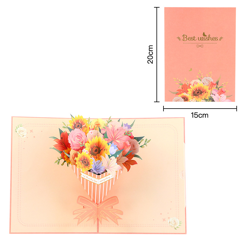 Picture of New Mother's Day Gift 3D Greeting Card Paper Carved Thank You Card Mother's Blessing Card Creative Cross-border Wholesale