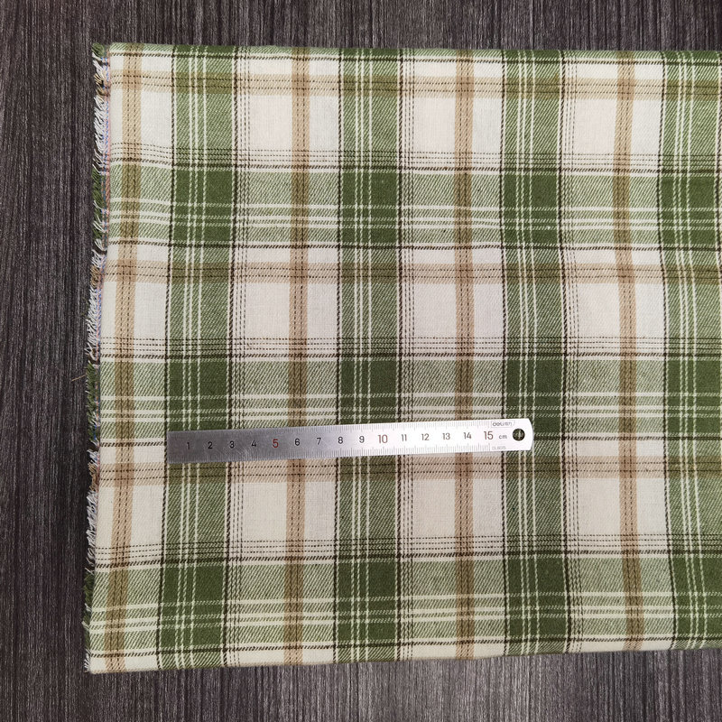 Picture of Spot twill sanding cotton plaid children's shirt plaid fabric 21 yarn-dyed flannel decorative fabric