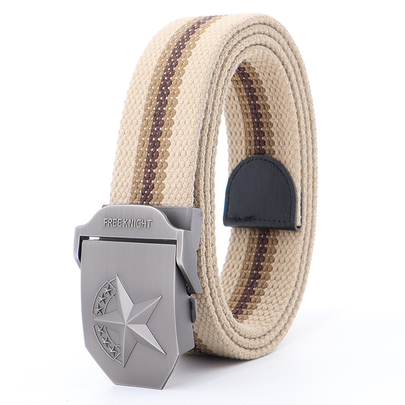 Picture of Thickened alloy camouflage canvas belt men's smooth buckle student leisure outdoor pants belt tactical military training wholesale