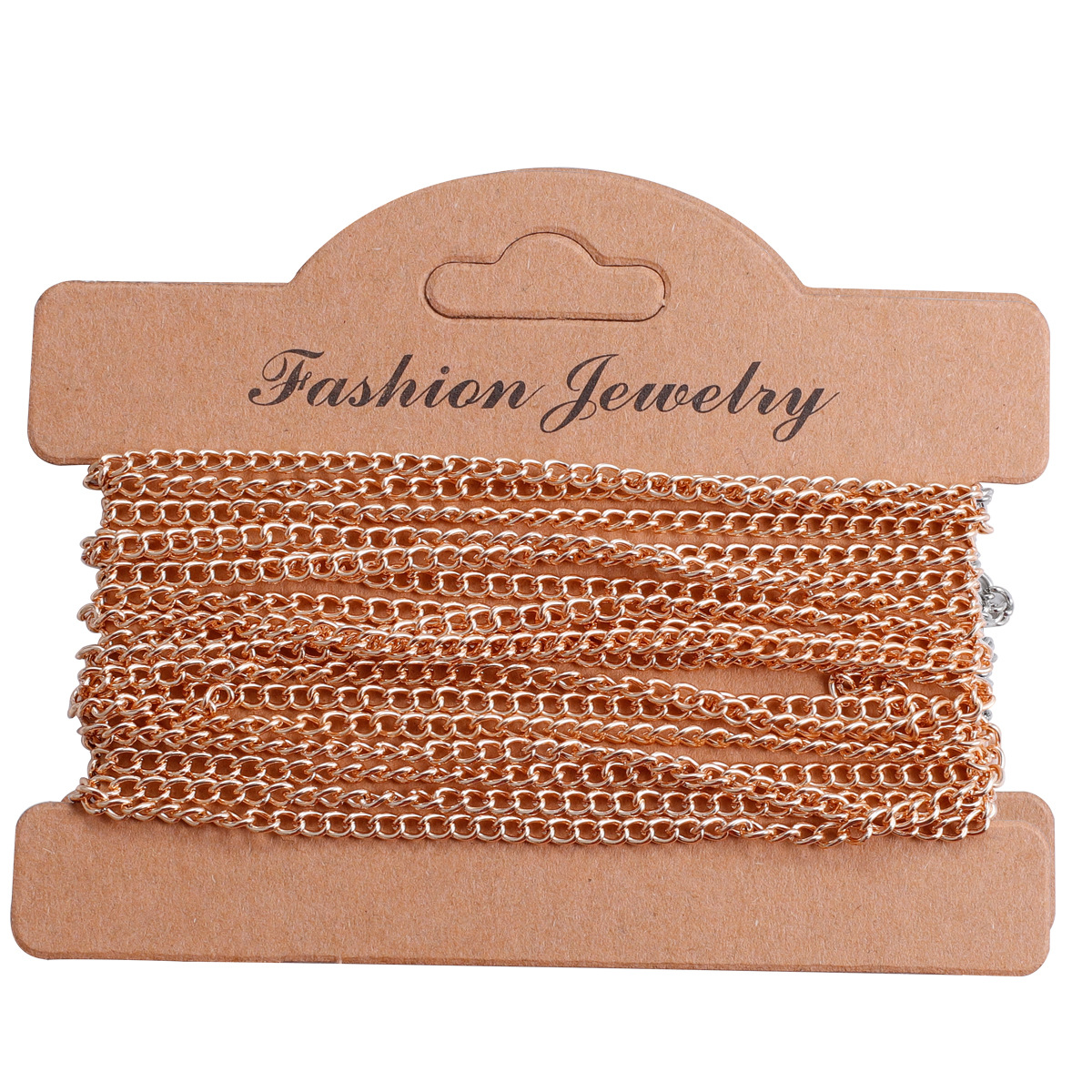 Picture of 2.5mm 3.5mm flat secret chain Handmade DIY jewelry necklace bracelet 3 M chain iron plated 9 colors optional
