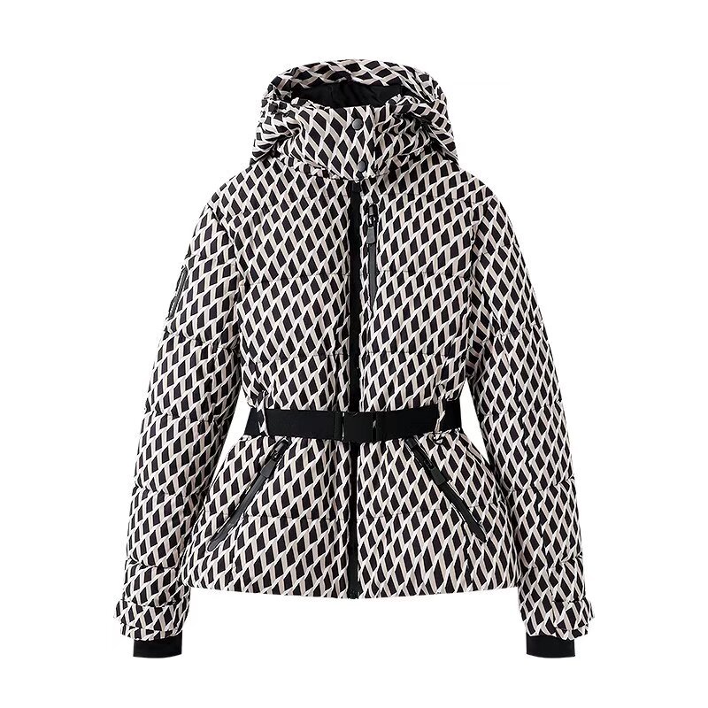 Picture of Cross-Border Aliexpress Hot-Selling Fashionable Ski Series Waist Hooded Versatile down Cotton Jacket for Women