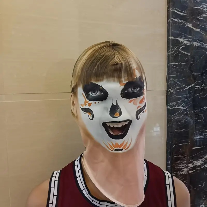 Picture of Summer Outdoor Sunscreen Mask Men's Ice Silk Motorcycle Riding Face Towel Thin Animal Full Face Neck Ear Hanging Tape