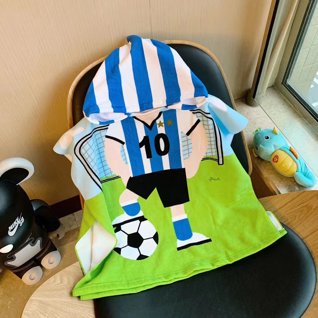 Picture of Cute Cartoon Children's Bath Towel Cloak Soft Skin-friendly Hair-free Bath Water Absorbent Quick-drying Wearing Baby Bath Towel