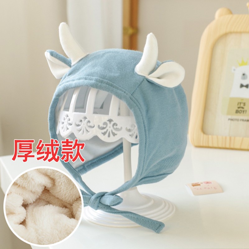 Picture of Baby Hat Spring and Autumn Baby Cute Super Cute Autumn and Winter Baby Ear Protection Newborn Female Baby Fetal Hat Boy