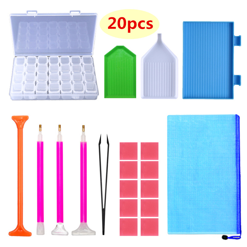 Foreign trade Diamond painting tool point drill pen combination set 20 piece set new package Amazon new DIY set