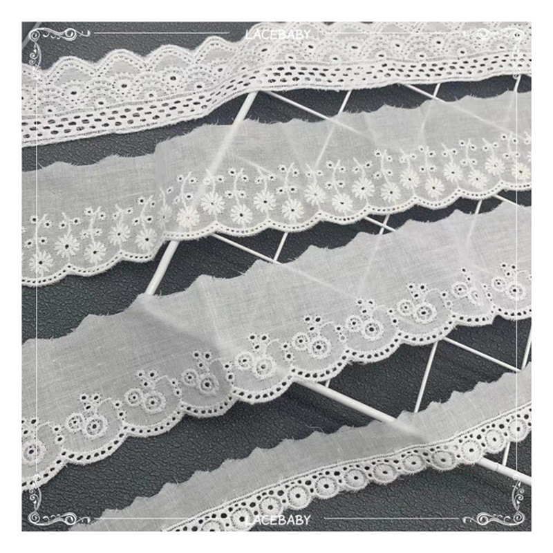 6cm water soluble cotton cloth cotton embroidery lace barcode handmade accessories diy wholesale in stock cross-border exclusive lace