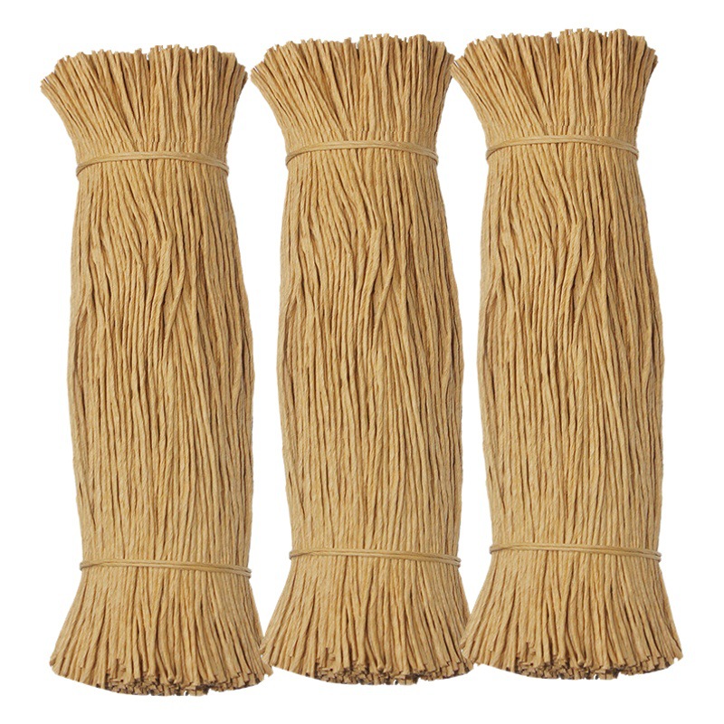 Special paper rope ring for tag 1mm1.3mm paper rope bundling and packaging biodegradable environmentally friendly kraft paper rope in stock wholesale