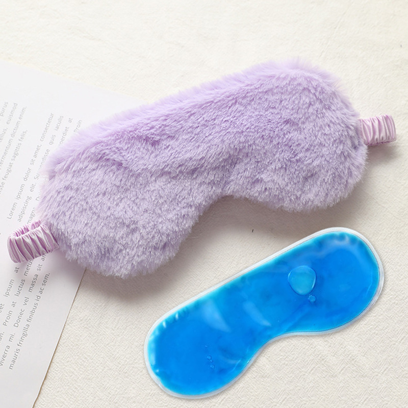 Picture of Rabbit Fur Blackout Sleep Eye Mask, Breathable, Skin-Friendly Plush Eye Mask, Autumn and Winter Ice Pack Style, Cute Home Eye Mask Wholesale