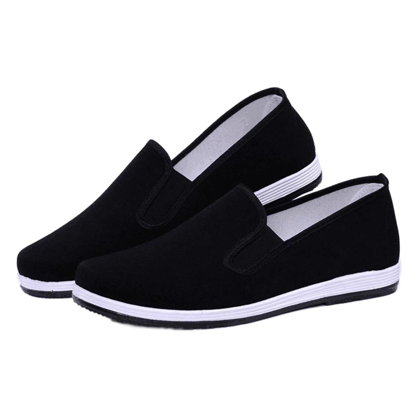Picture of Old Beijing Cloth Shoes for Men, Thousand-Layer Sole Casual Black Summer Soft Sole Slip-On Loafers, Rubber Sole Shoes Wholesale, Versatile Casual Shoes