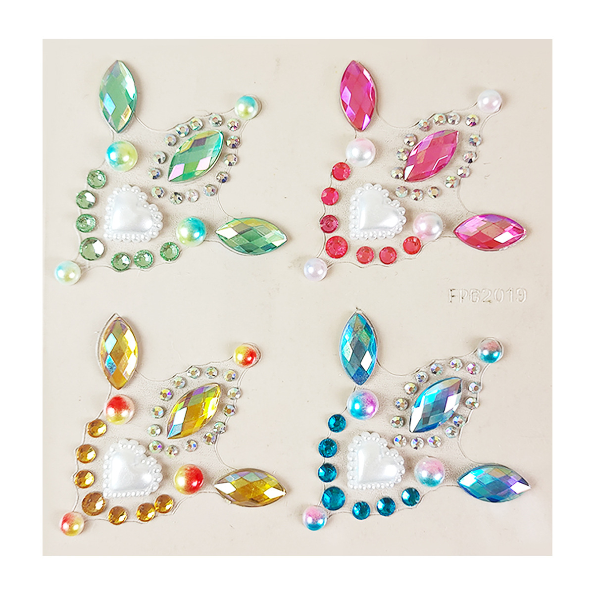 Picture of Eyebrow Diamond Paste Cross-border Face Diamond American Holiday Party Rhinestone Gem Paste Rainbow Eye Makeup Stage Makeup Tattoo Paste Diamond