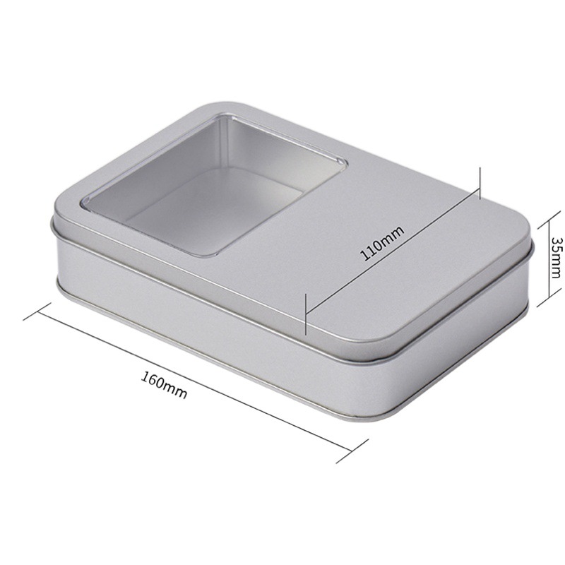 Tinplate box beauty skin care essence medical beauty freeze-dried powder storage box metal frosted rectangular iron box packaging