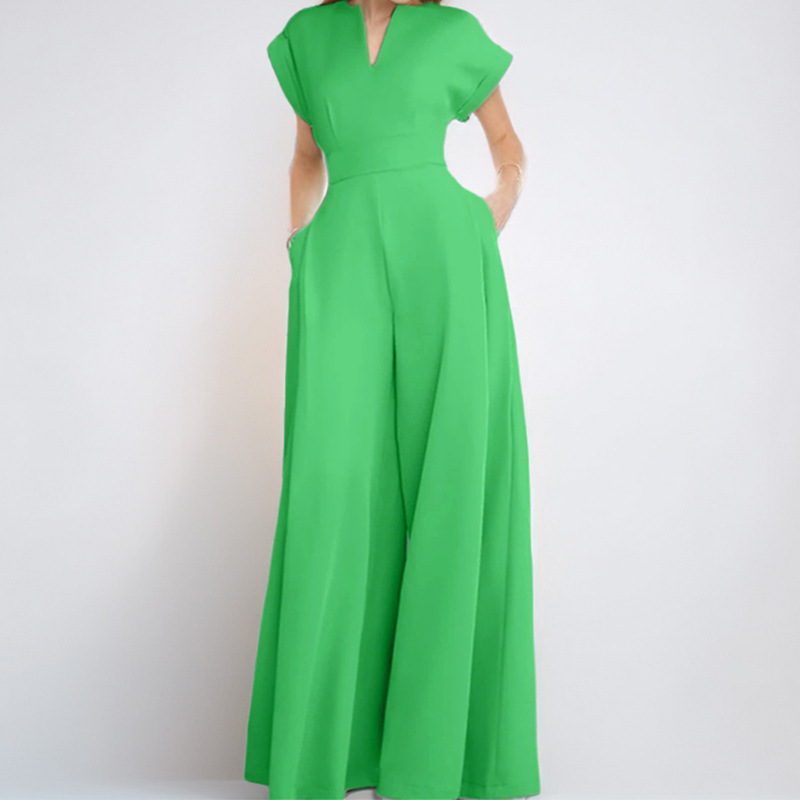 High End Design Fashionable Jumpsuit European and American Design Women's High Waist Wide Leg Jumpsuit