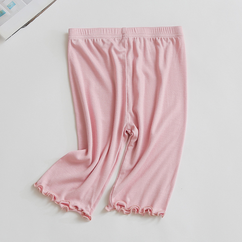 Picture of Girls' Five-Point Pants 2024 Summer New Thin Modal Leggings Kidsren's Pants Baby Mid-Pants Shorts