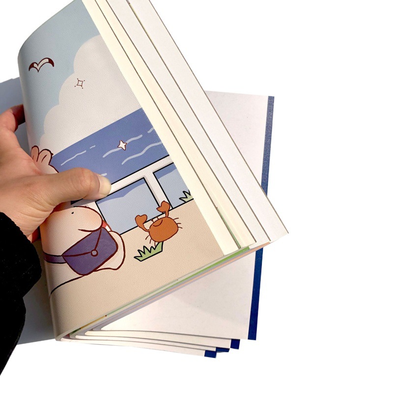 Thickened picture book A4 Art book Children's Painting Book flat spread plastic kindergarten blank paper Primary School students graffiti book