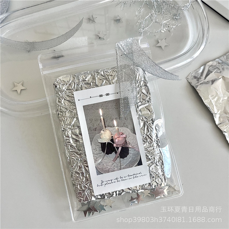 silver Department INS Style Simple Advanced Packaging Material Package Small Card Packaging Material suit Wrapping Paper