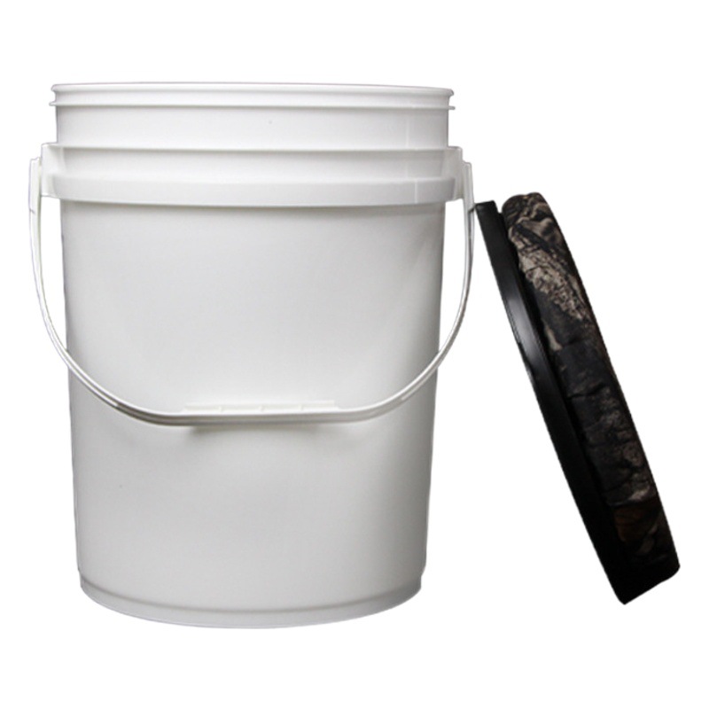 5 Gallon Bucket Fishing Bucket with Camouflage Lid Seatable Amazon Sealed Portable Printable logoPP Plastic Bucket