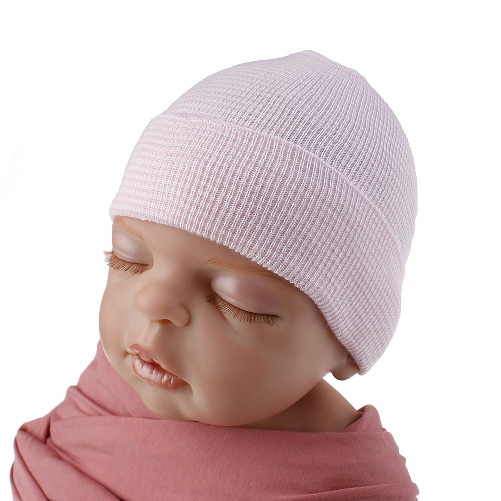 Picture of Double-Layer Thickeneded Warm Baby Hat Winter Fetal Hat Super Soft Material Yarn Baby Knitted Hat Pullover Hat