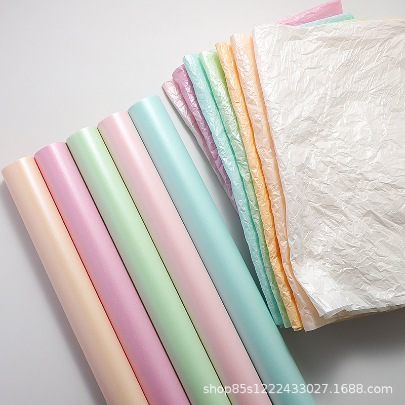 Pearlescent pear paper thickened 35g waterproof flower wrapping paper lining pleated flower wrapping paper flower wrapping paper for flower shop