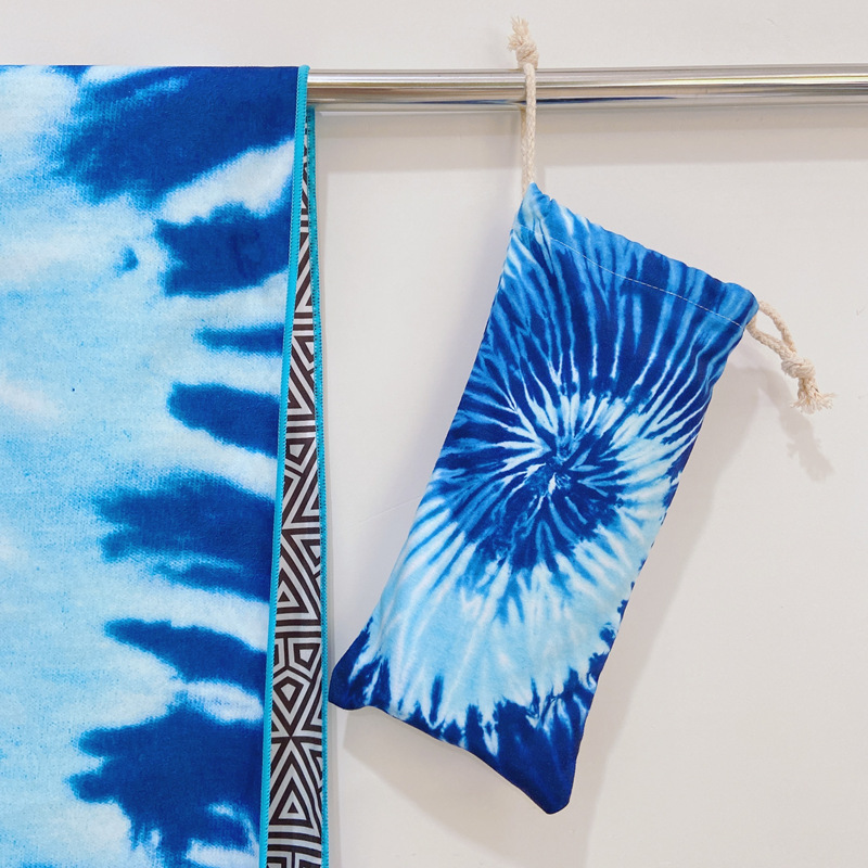 Picture of New Cross-Border Amazon European and American Double-Sided Velvet Quick-Drying Bath Towel Customizable Printed Towel Beach Swimming Beach Towel