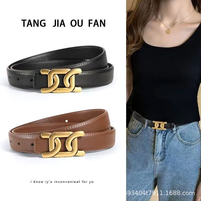 Retro Women's Belt Fashion High-end Sense Belt Trousers Student Korean-style Casual All-match Belt