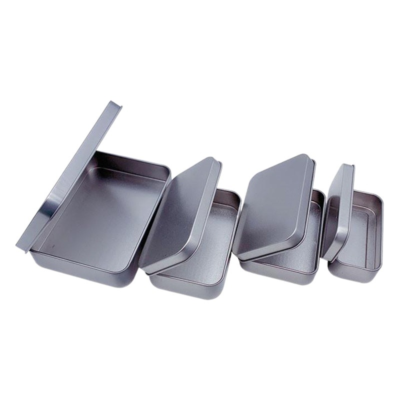 Badge small iron box data cable iron box flip one-piece Square tinplate packing box U disk jewelry metal box