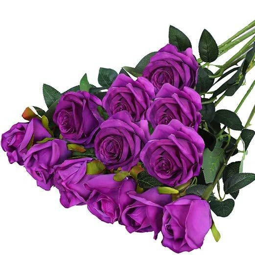 Picture of Simulated Rose Single Stem Silk Cloth Artificial Flower Wedding Home Auditorium Decoration Bouquet Wholesale Wedding Arrangement