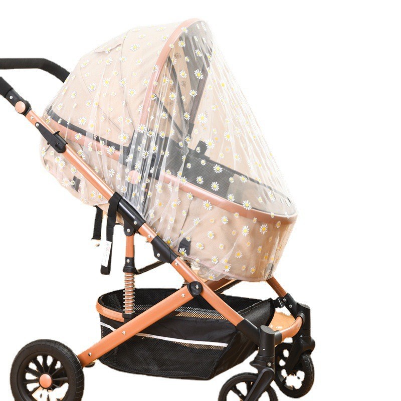 Picture of Baby carriage mosquito net full cover printed stroller mosquito net increased encryption baby umbrella anti-mosquito net mosquito net cover universal