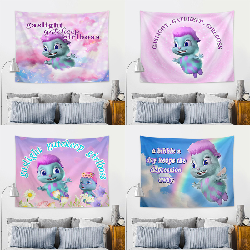 Picture of Personality funny Bibble tapestry cartoon animation bedroom decoration background wall hanging cloth foreign trade hot tapestry tapestry