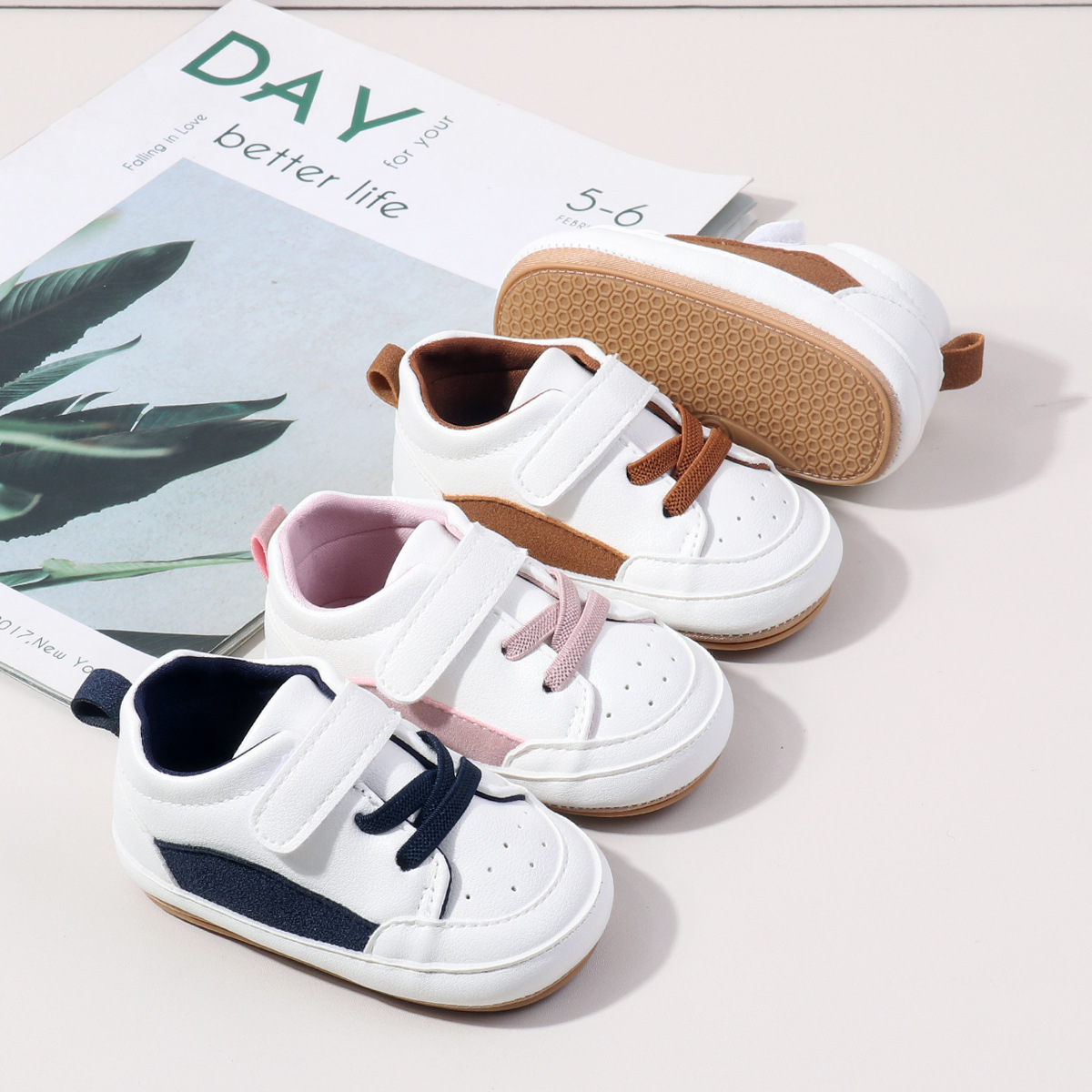 Spring and Autum New Trendy Baby Shoes for Infants and Young Children 0 to 1 Years Old Baby Shoes Rubber Sole Non-Slip Shoes Indoor Sports Shoes