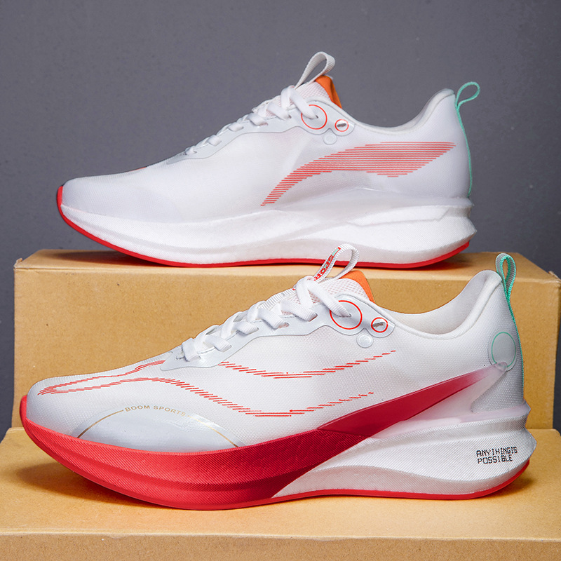 New Racing Carbon Plate Running Shoes, Lightweight and Breathable Training Running Shoes, Couple Sports Shoes, Student Physical Test, Long Jump, Soft Elastic
