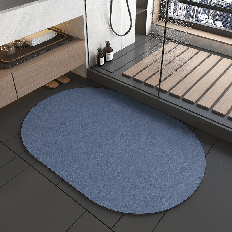 Picture of Diatomite Cushion Bathroom Mat Toilet Quick-drying Household Water-absorbing Mat Toilet Non-slip Foot Mat Carpet Door Mat