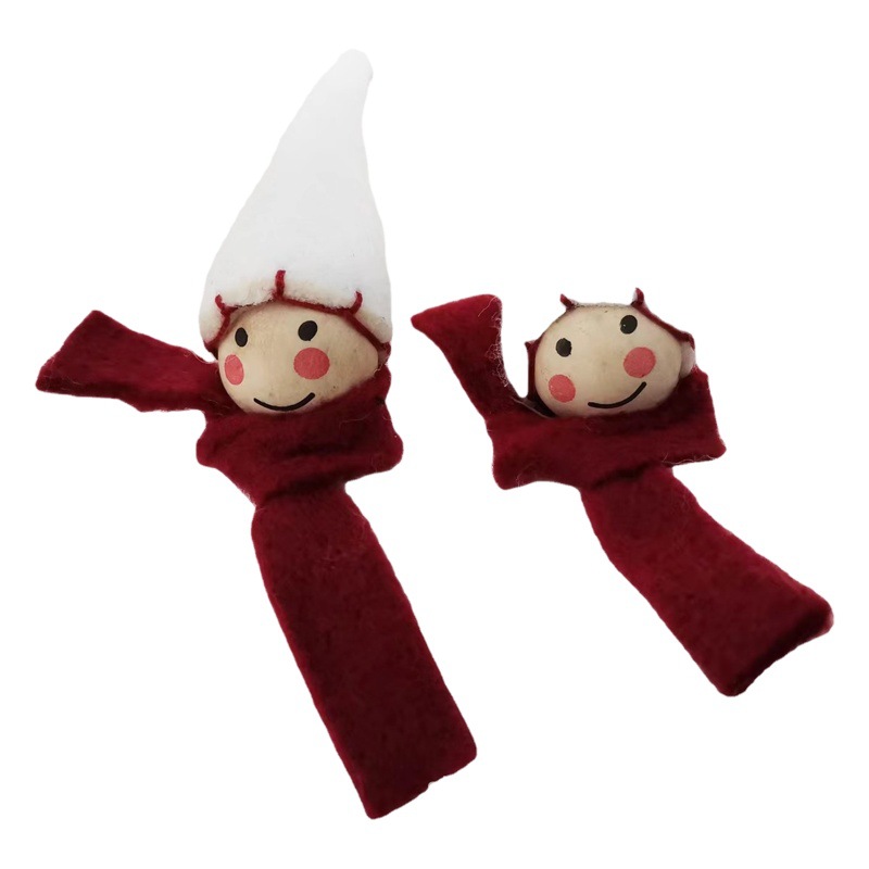 Wool Felt Snowman Doll Poking Christmas Garland Decorations Hair Accessories Headwear Accessories diy Handmade Material
