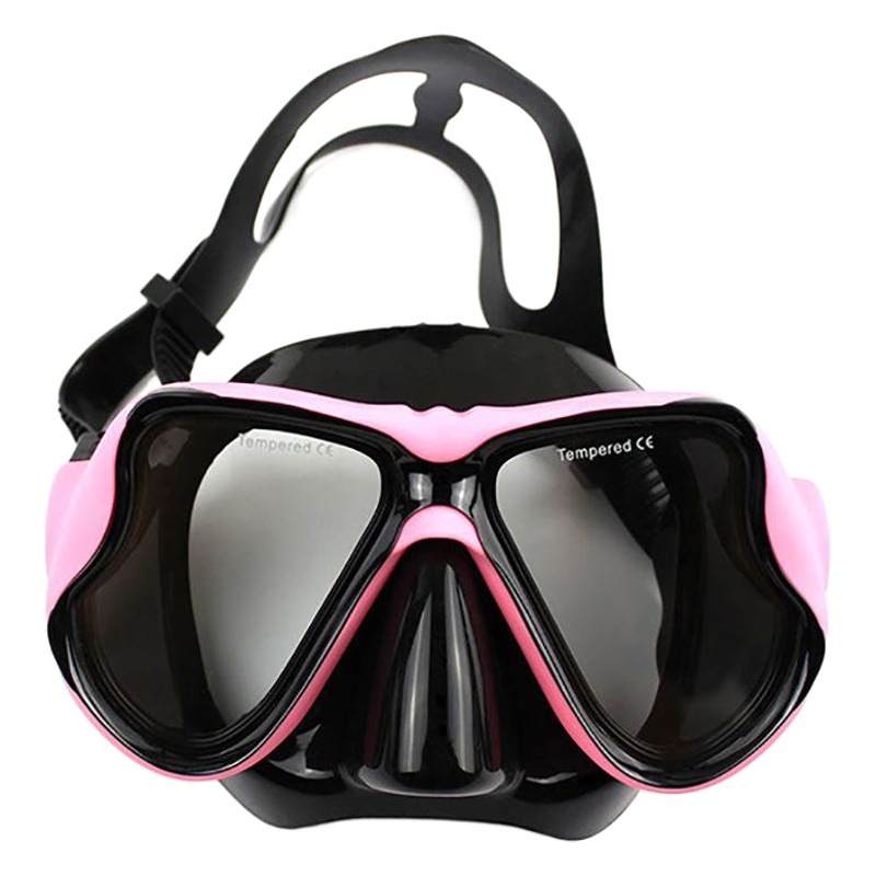 Picture of Large frame diving goggles snorkeling myopia lens diving mask liquid silicone PVC diving goggles tempered glass