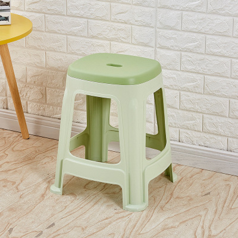 Picture of Plastic stool home thickened living room dining table Deng Zishuo material square bench chair simple cooked rubber small stool high stool