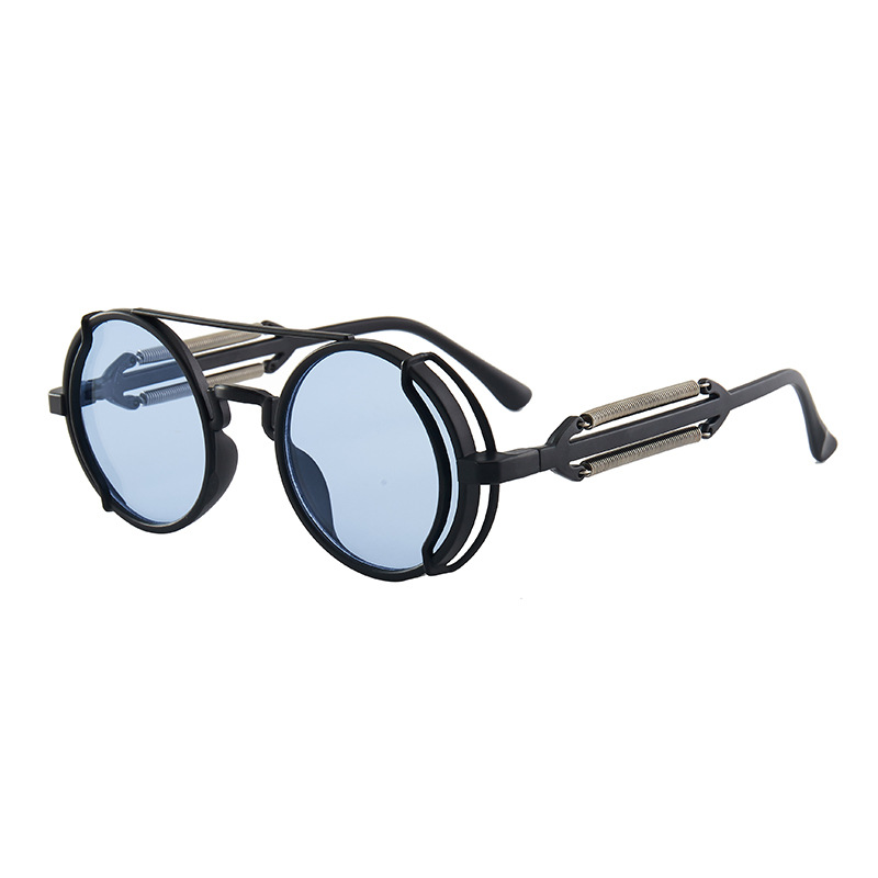 Picture of New Pc Sunglasses Steam Cyberpunk Double Spring Leg Glasses Fashion Trendy Sunglasses Cross-Border Round Manufacturer