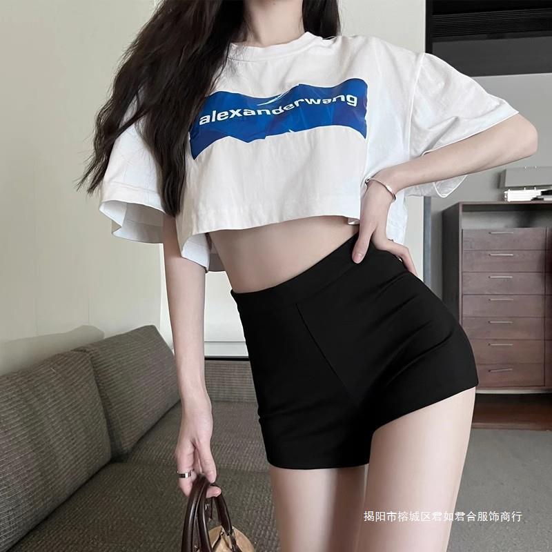 Shorts Women's Summer Outer Wear Safety Pants Tight Stretch Slim Look Spice Girls Sexy Ultra Short Bottoming Hot Pants Trendy