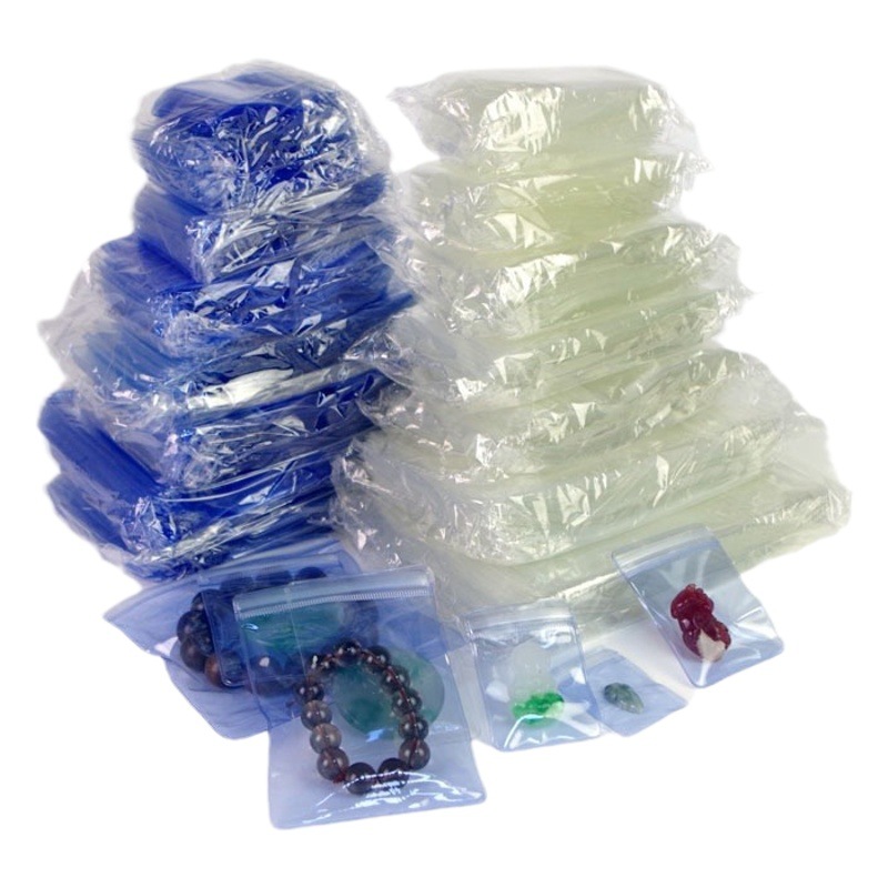 Jewelry anti-oxidation silver jewelry sealed bag transparent earrings storage bag Wenwan bag PVC ziplock bag 100 pcs/bag