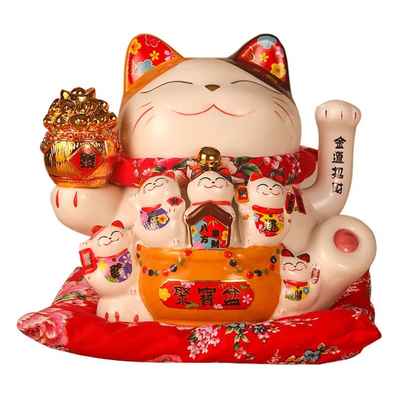 Lucky Cat Large Decoration Shop Opening Electric Shaker Large Japanese Ceramic Creative Gift Cashier Decoration