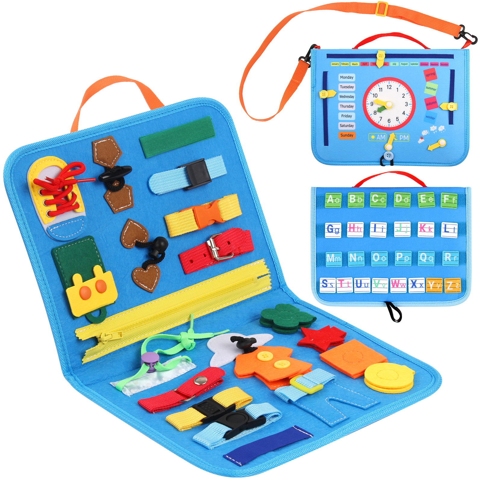 Picture of Cross-border foreign trade felt learning board Montessori early education board busy board children's quiet book cloth book in stock wholesale factory