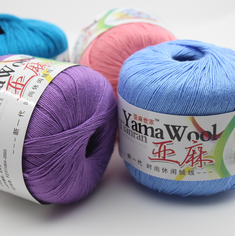 Linen Lace Thread Baby Thin Thread Silk Cotton Coaster Thread Spring and Summer Crochet Thread Manufacturer Wholesale